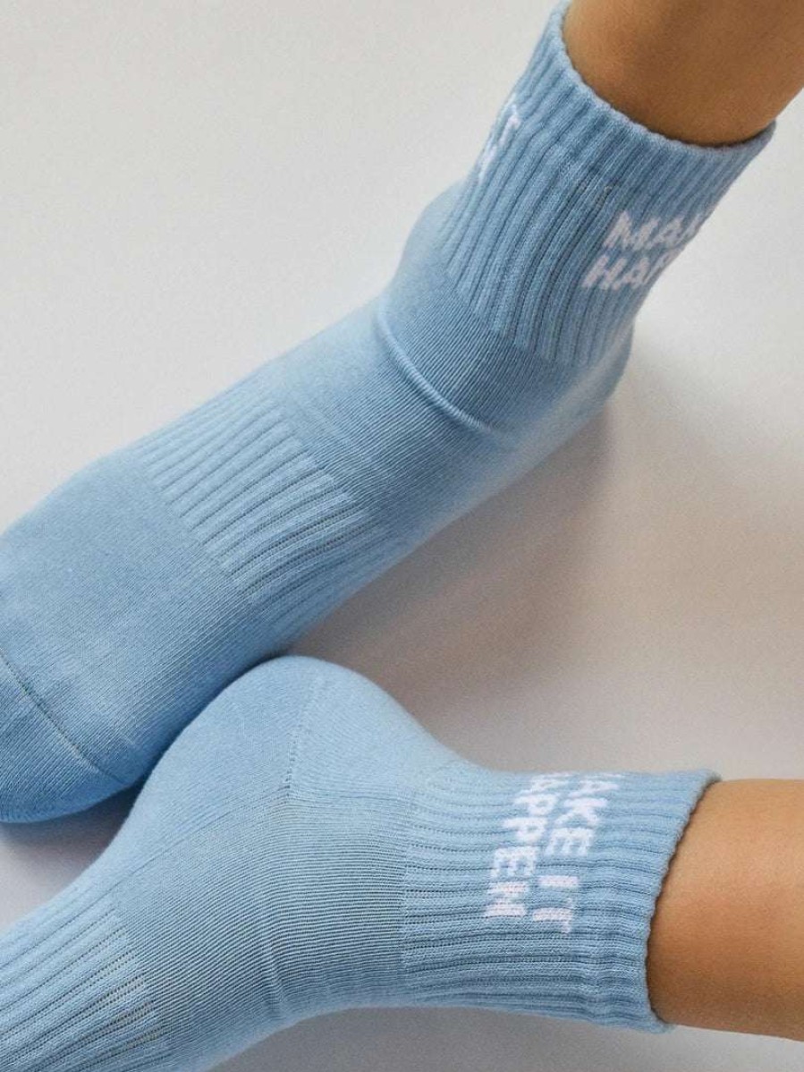 Accessories * | Soxygen Accessories Unisex Blue 'Make It Happen' Ankle Socks