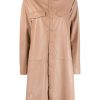 Clothing * | Mdk Nude Oversized 'Nanna' Leather Shirt Dress Clothing