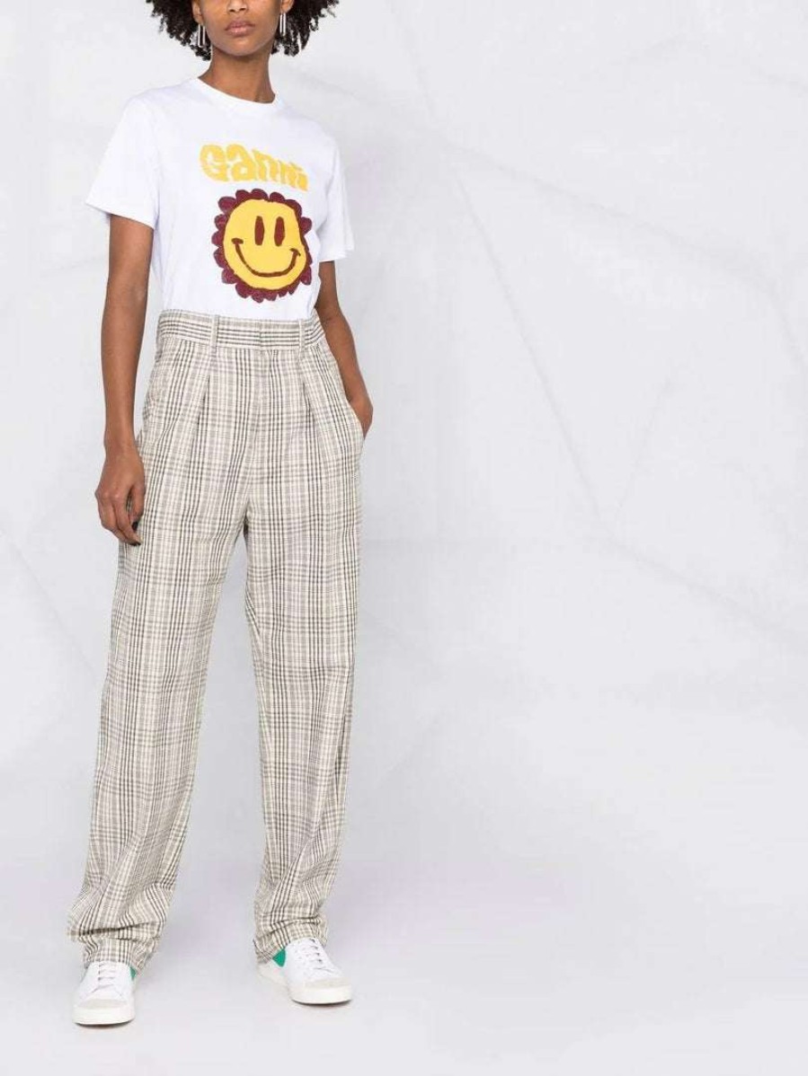 Clothing * | Isabel Marant Etoile Clothing 'Miro' Textured Check Trousers