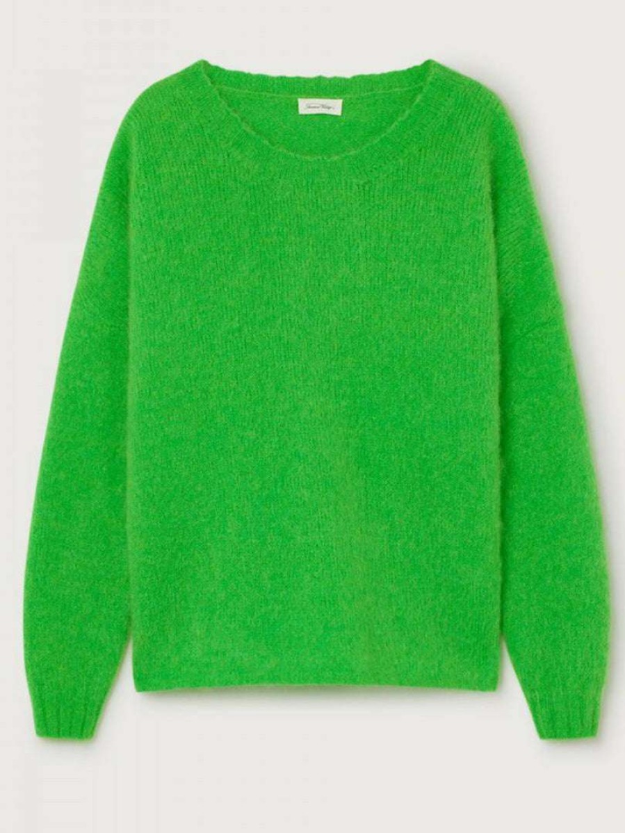 Clothing * | American Vintage Bright Green Oversized 'Pinobery' Sweater