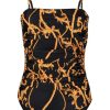 Clothing * | Ganni 'Printed Ruched Swimsuit'