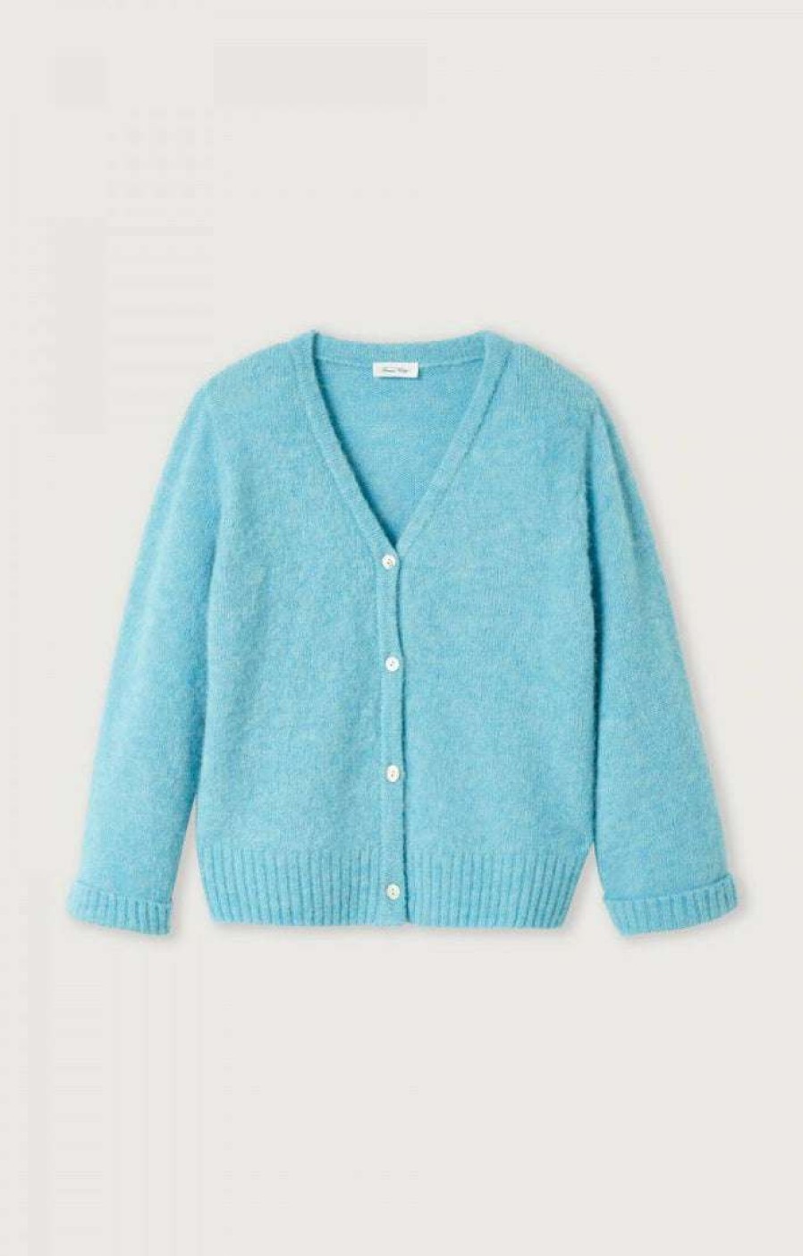 Clothing * | American Vintage Blue 'East 19G' Knit Cardigan