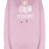 Clothing * | Isabel Marant Etoile Clothing Oversized 'Mansel' Felt Logo Hoodie