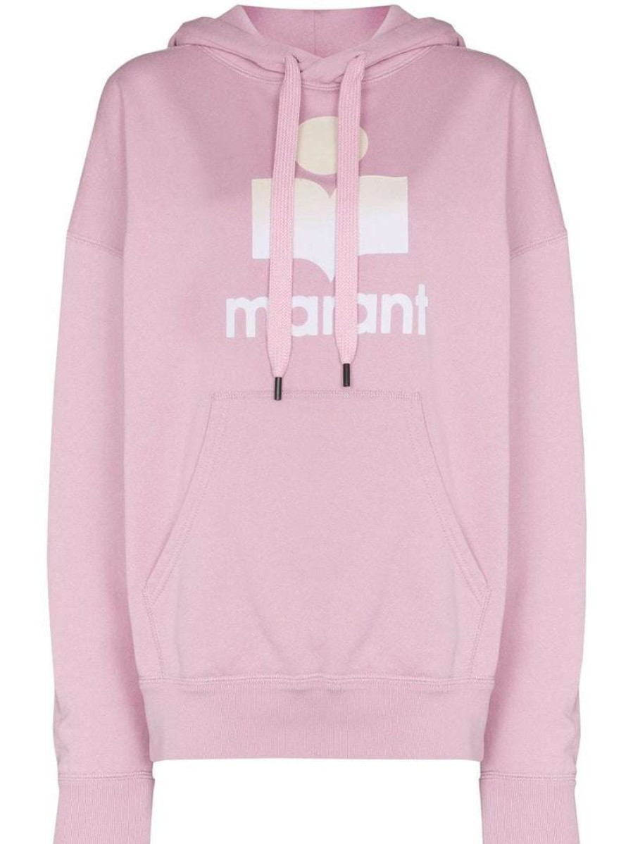 Clothing * | Isabel Marant Etoile Clothing Oversized 'Mansel' Felt Logo Hoodie