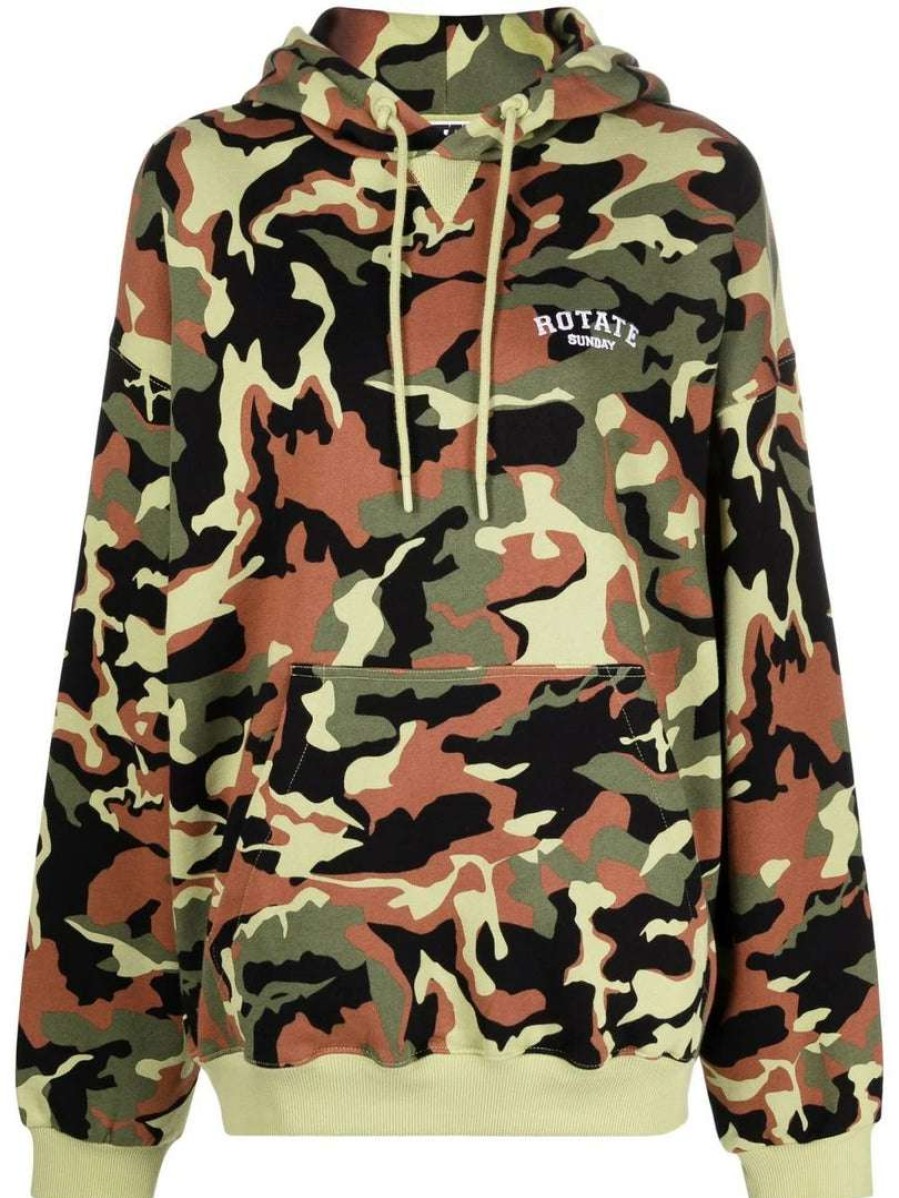 Clothing * | Rotate Oversized 'Violana' Camo Logo Hoodie