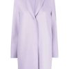 Clothing * | Harris Wharf London 'Lilac Single Breasted Midi Coat'