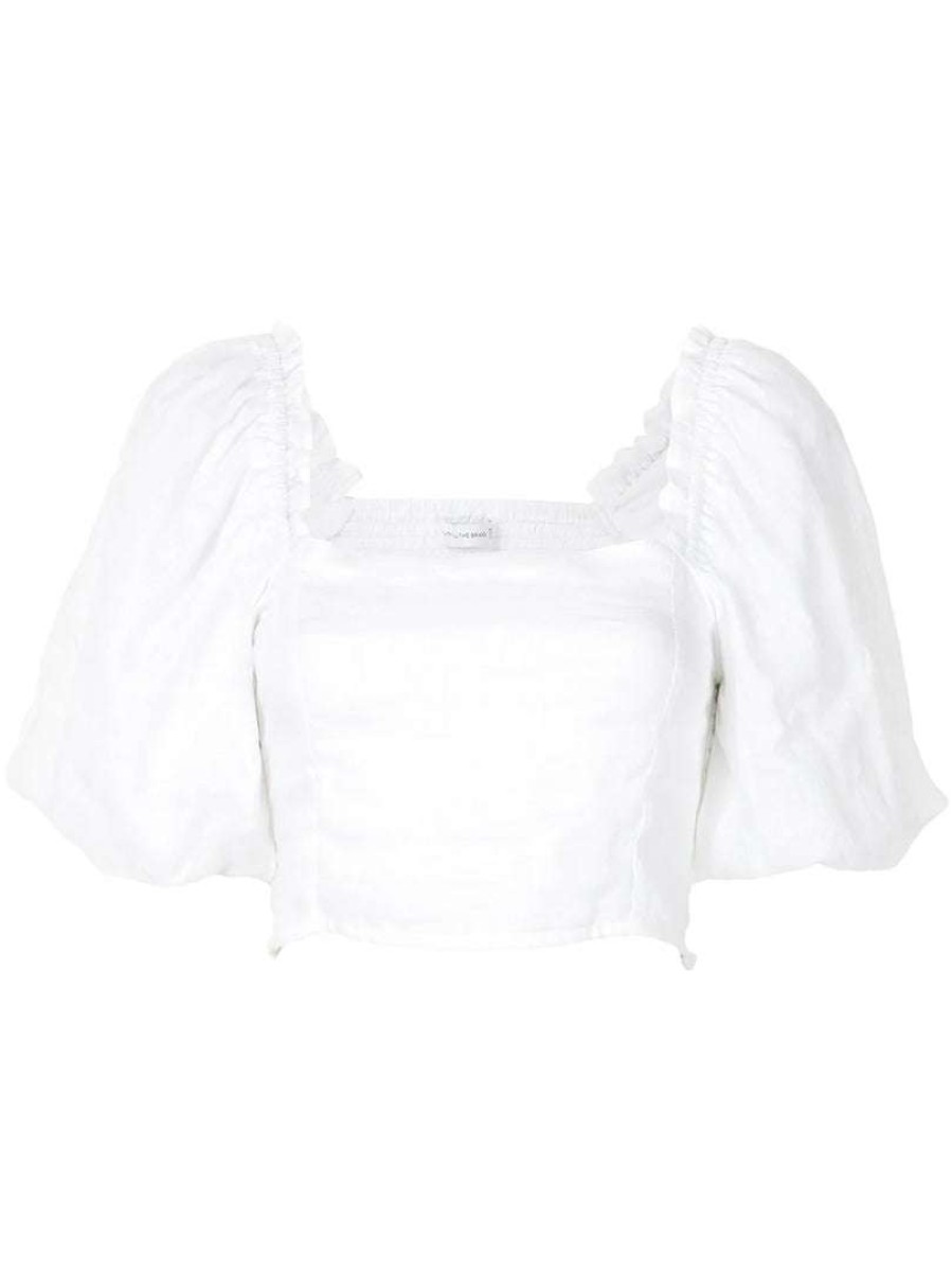 Clothing * | Faithfull The Brand Clothing 'Barnette' Linen Crop Top