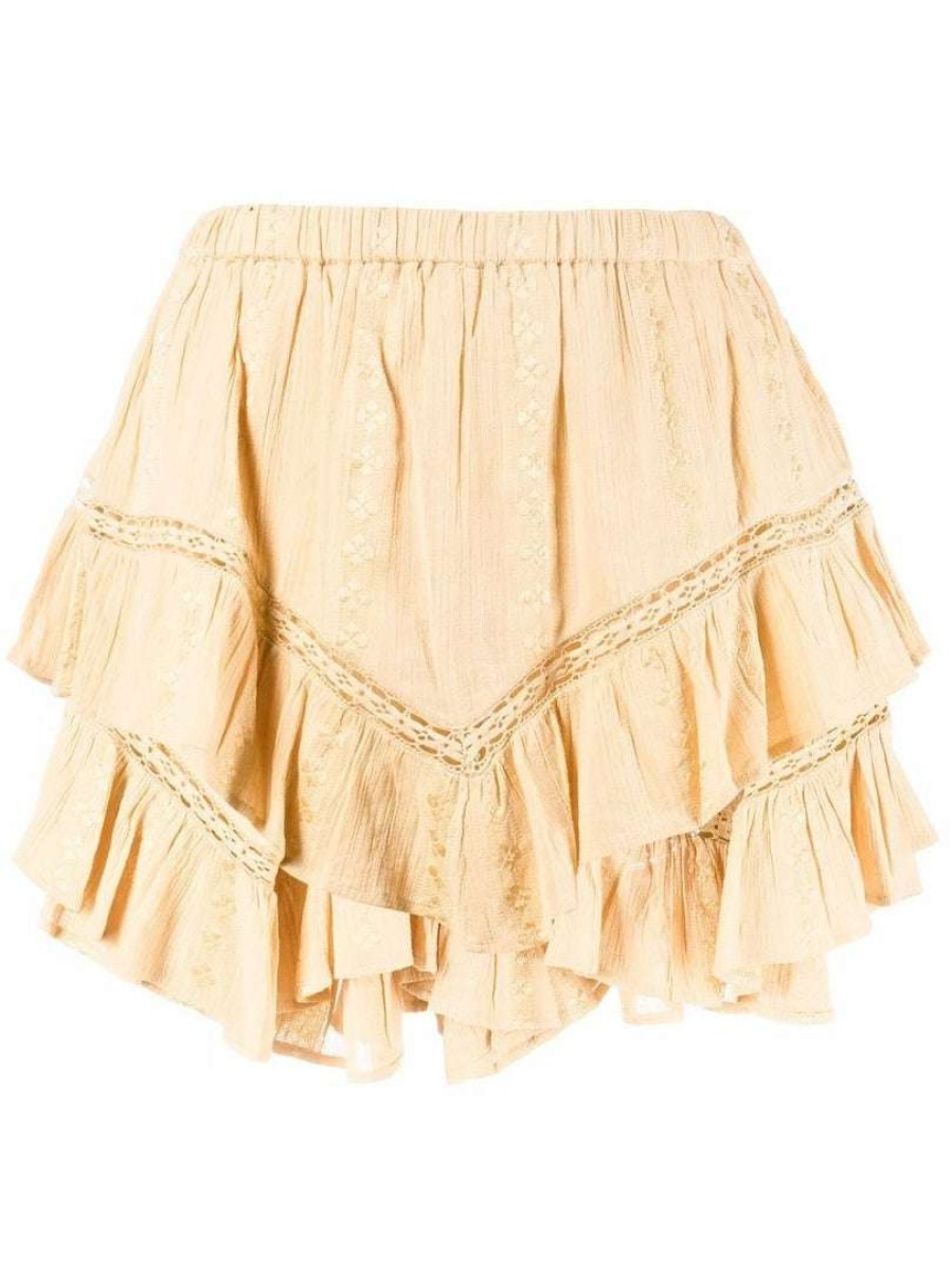 Clothing * | Isabel Marant Etoile Honey Toned 'Jocadia' Shorts Clothing