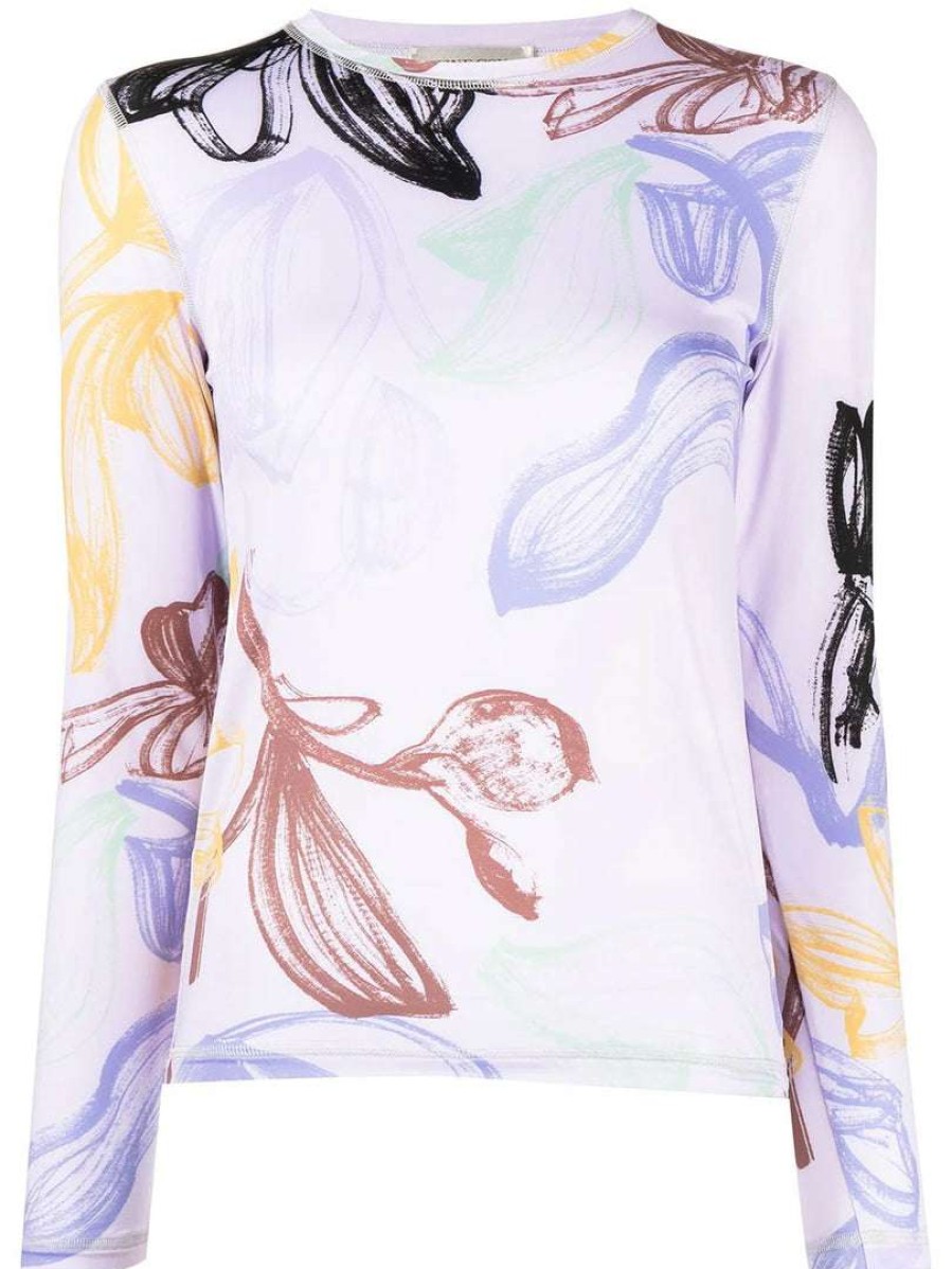 Clothing * | Stine Goya 'Juno' Lilac Long Sleeve Floral Top Clothing