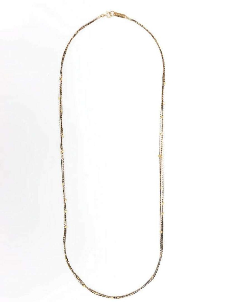 Accessories * | Isabel Marant Accessories Navy 'Multi String Long Necklace'