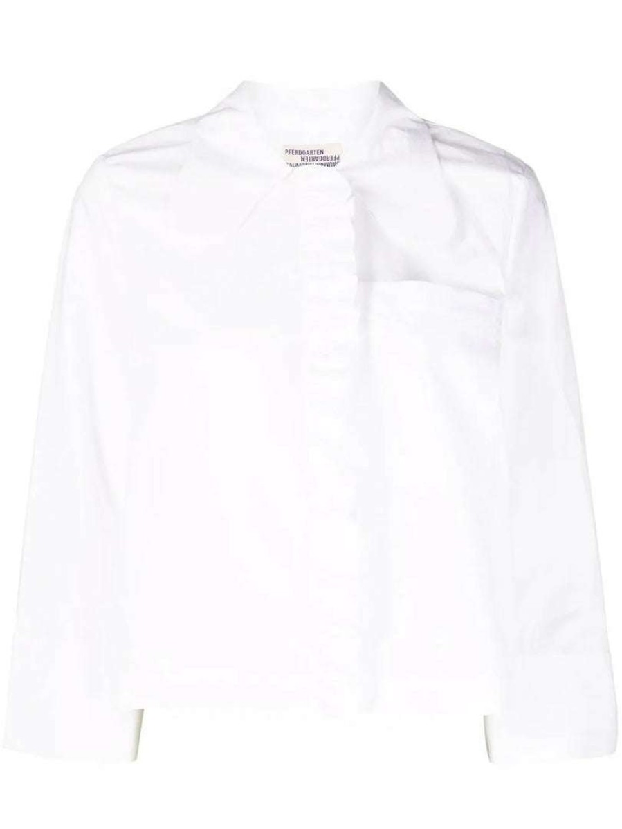 Clothing * | Baum Und Pferdgarten Clothing White 'Matleena' Ruffle Shirt