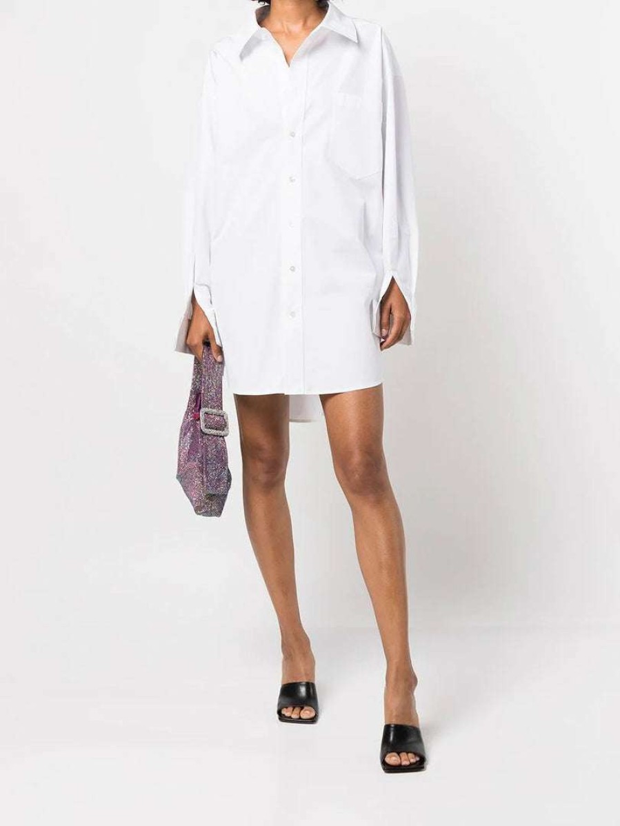 Clothing * | Alexander Wang White 'Oversized Shirt Dress'