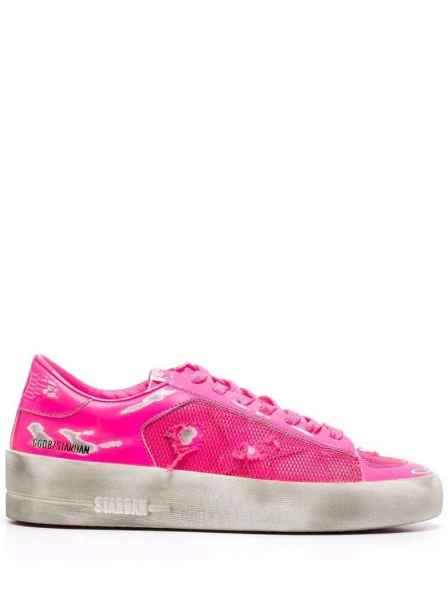 Shoes * | Golden Goose 'Pink Distressed Trainers'