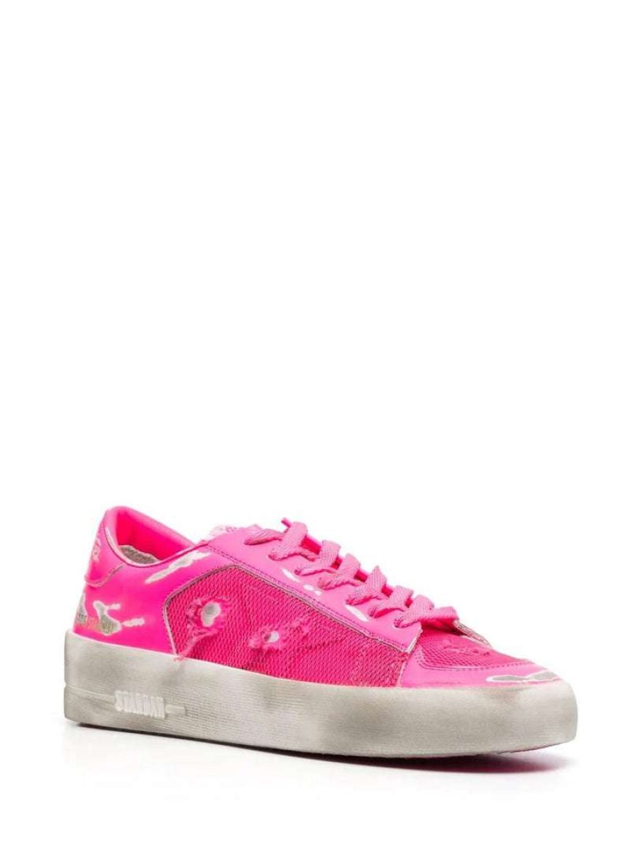 Shoes * | Golden Goose 'Pink Distressed Trainers'