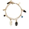 Accessories * | Isabel Marant Accessories Black And Gold 'New It'S All' Bracelet