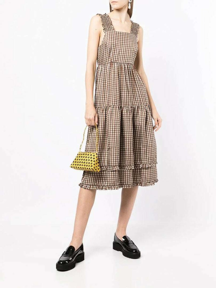 Clothing * | Shrimps 'Luna' Gingham Midi Dress