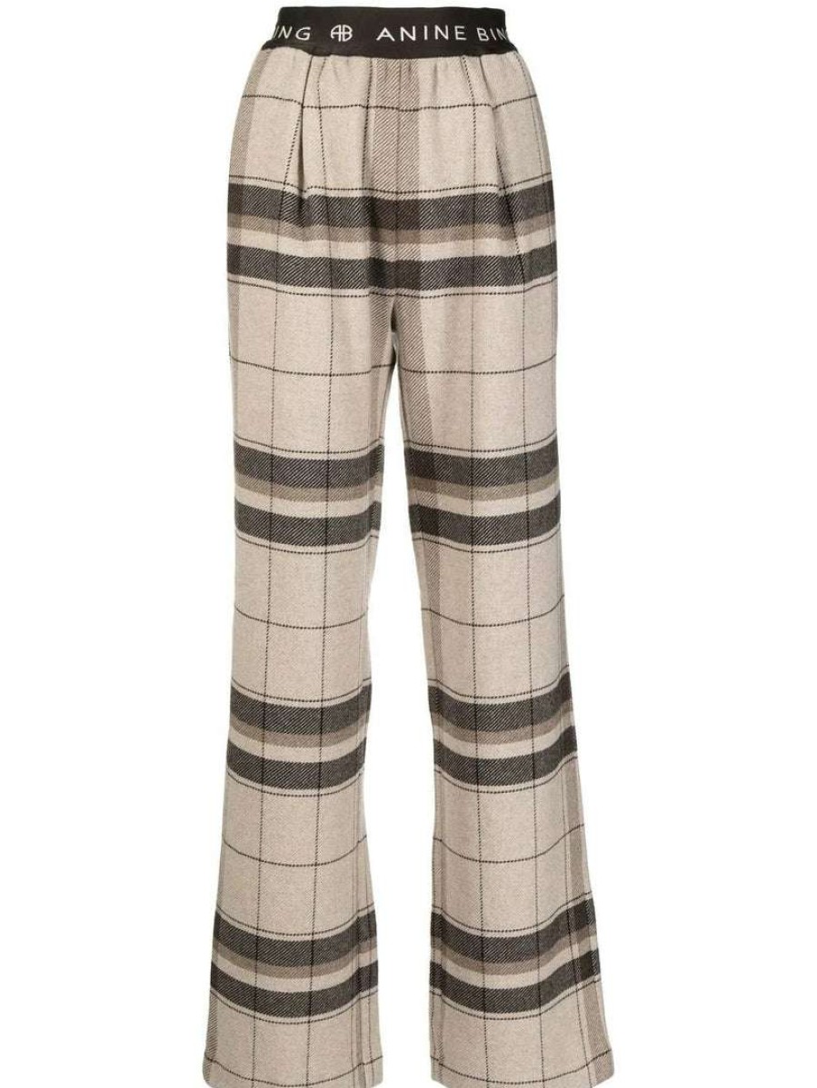 Clothing * | Anine Bing Clothing 'Karina' Checked Trousers