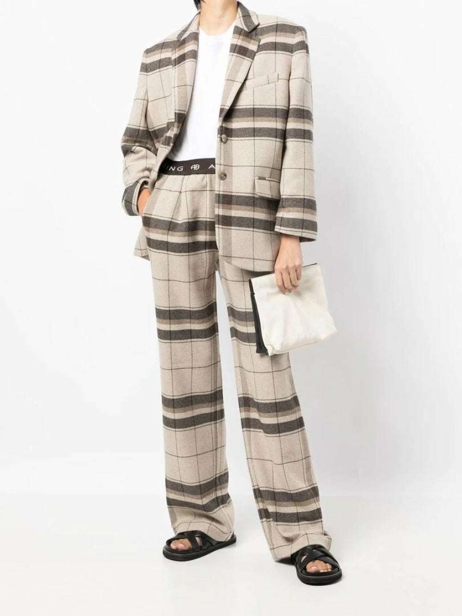 Clothing * | Anine Bing Clothing 'Karina' Checked Trousers