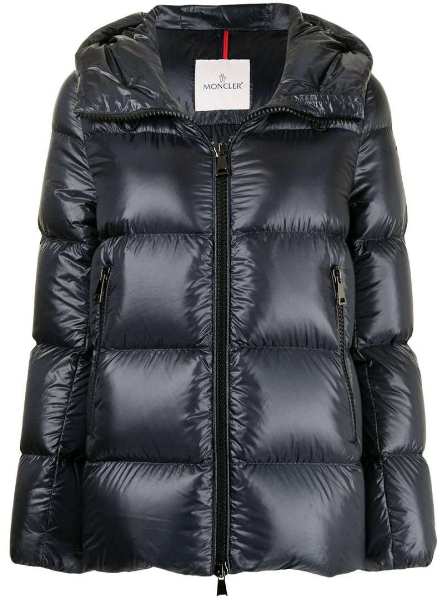 Clothing * | Moncler Blue 'Seritte' Puffer Jacket