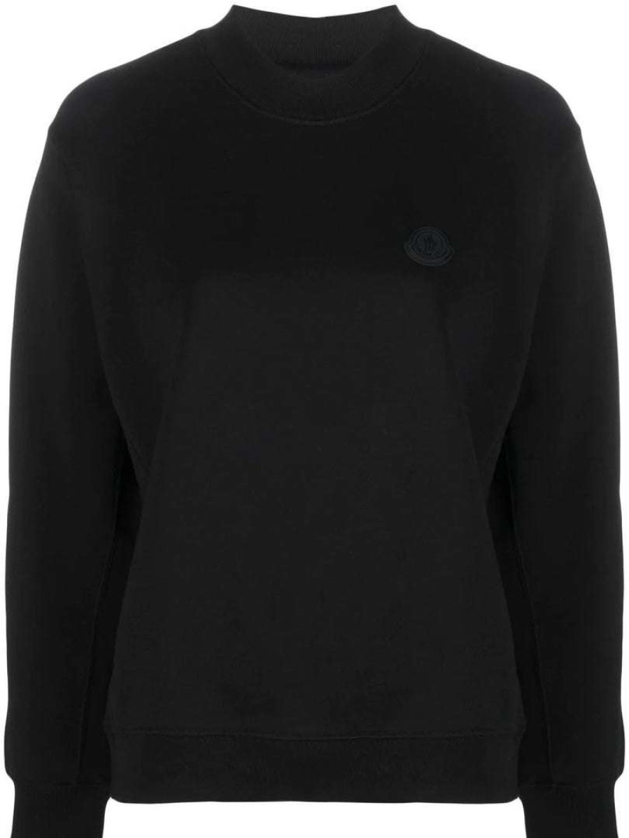 Clothing * | Moncler Black 'Contrasting Sleeve Sweater'