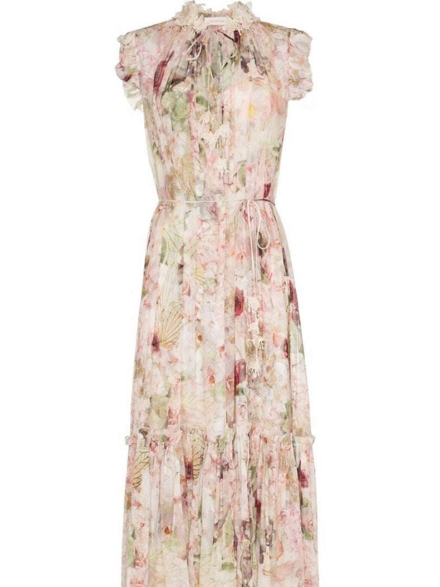 Clothing * | Zimmermann 'Dancer Flutter Midi Dress'