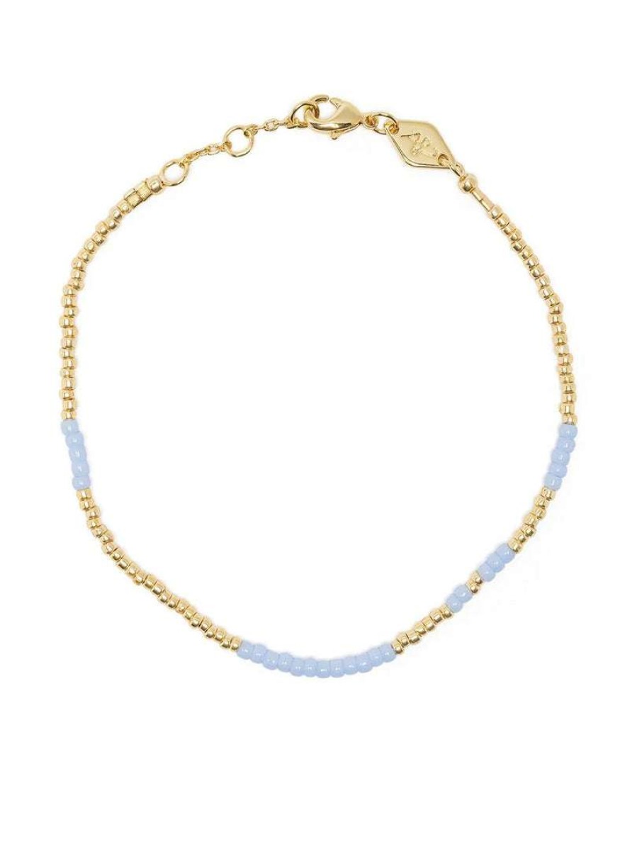 Accessories * | Anni Lu Light Blue 'Asym 22' Beaded Bracelet Accessories