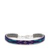 Accessories * | Isabel Marant Accessories Purple And Silver 'Glass Bead Bracelet'