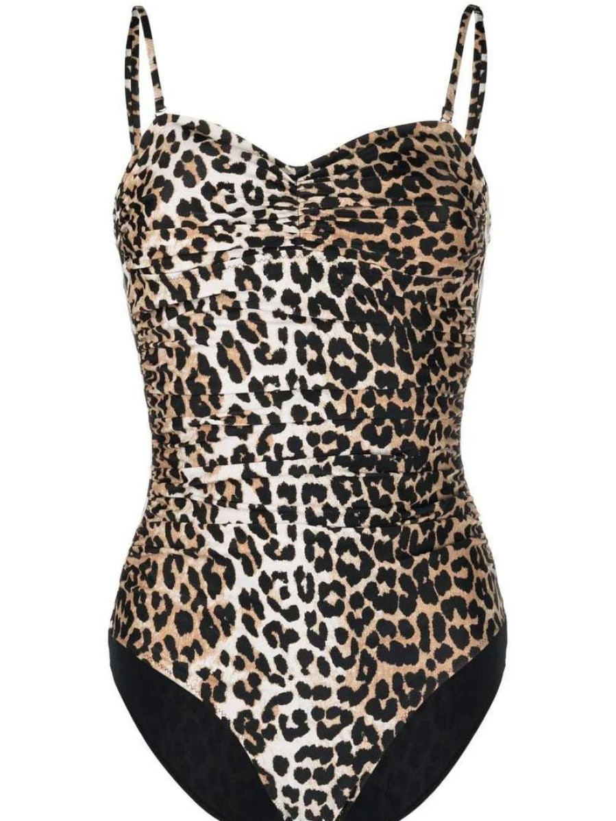 Clothing * | Ganni 'Leopard Swimsuit'