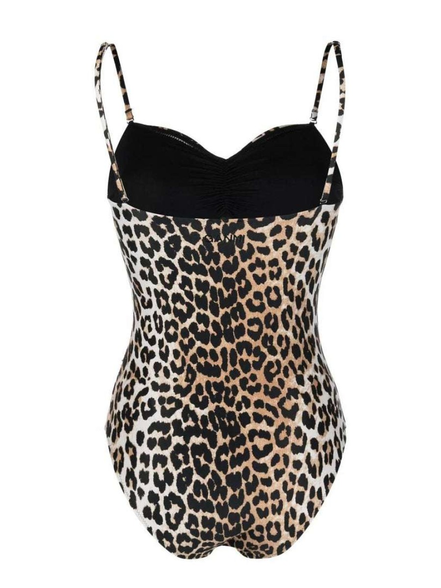 Clothing * | Ganni 'Leopard Swimsuit'