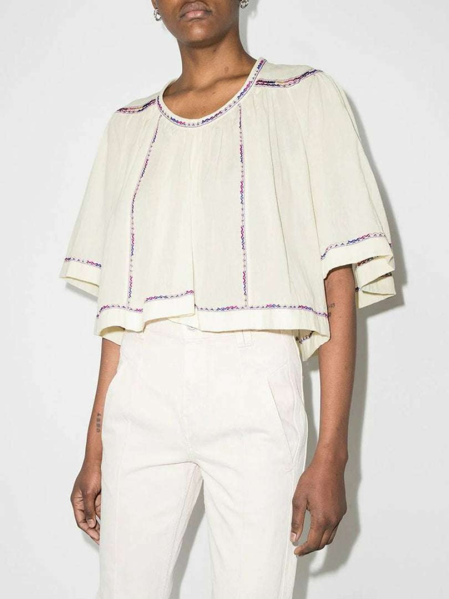 Clothing * | Isabel Marant Etoile 'Fame' Embroidered Blouse Clothing