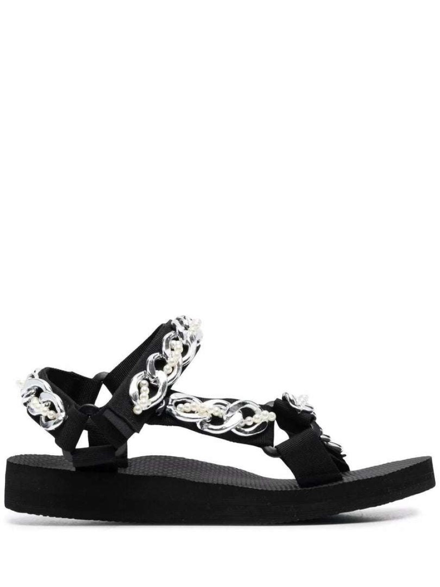 Shoes * | Arizona Love Silver 'Trekky Trio Chain' Sandals Shoes