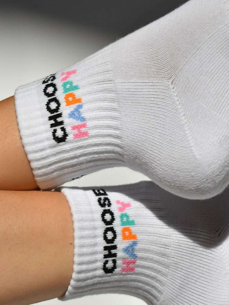 Accessories * | Soxygen Unisex 'Choose Happy' Ankle Socks