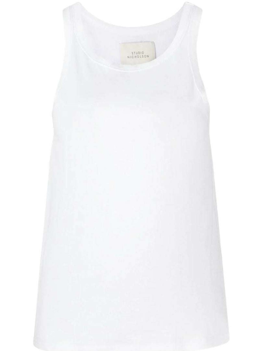 Clothing * | Studio Nicholson White 'Circa' Jersey Racer Vest New In