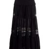 Clothing * | Charo Ruiz Black 'Silke' Long Lace Skirt Clothing