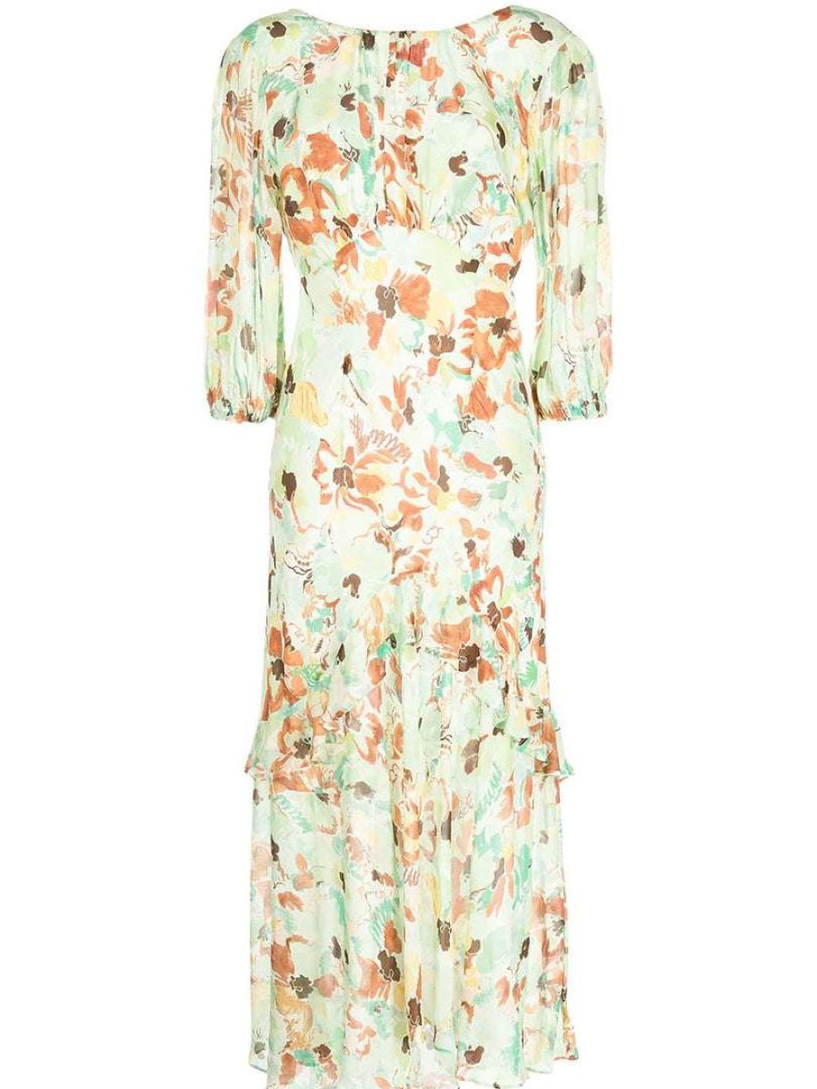 Clothing * | Rixo London 'Cheryl' Camo Floral Midi Dress