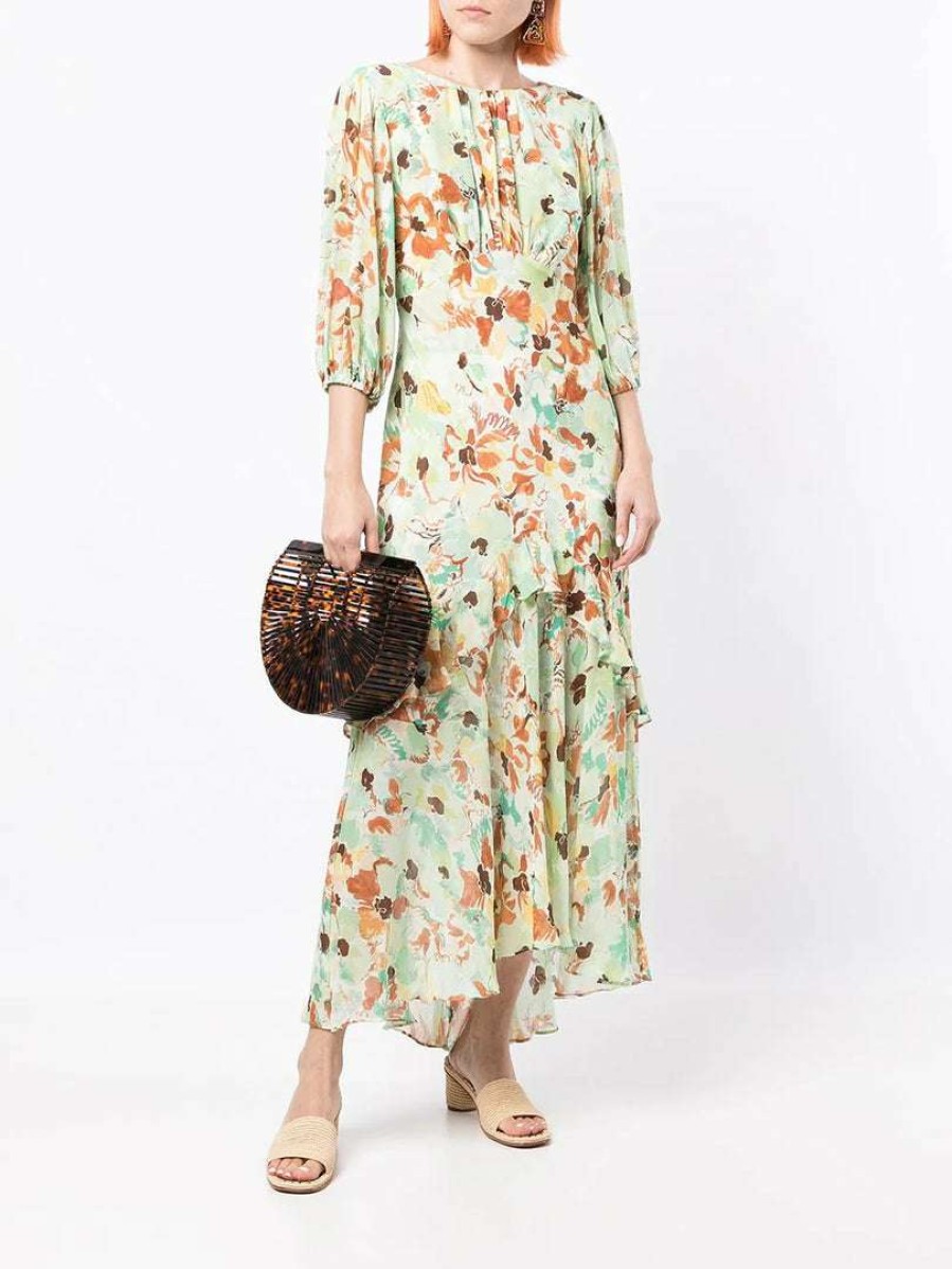 Clothing * | Rixo London 'Cheryl' Camo Floral Midi Dress