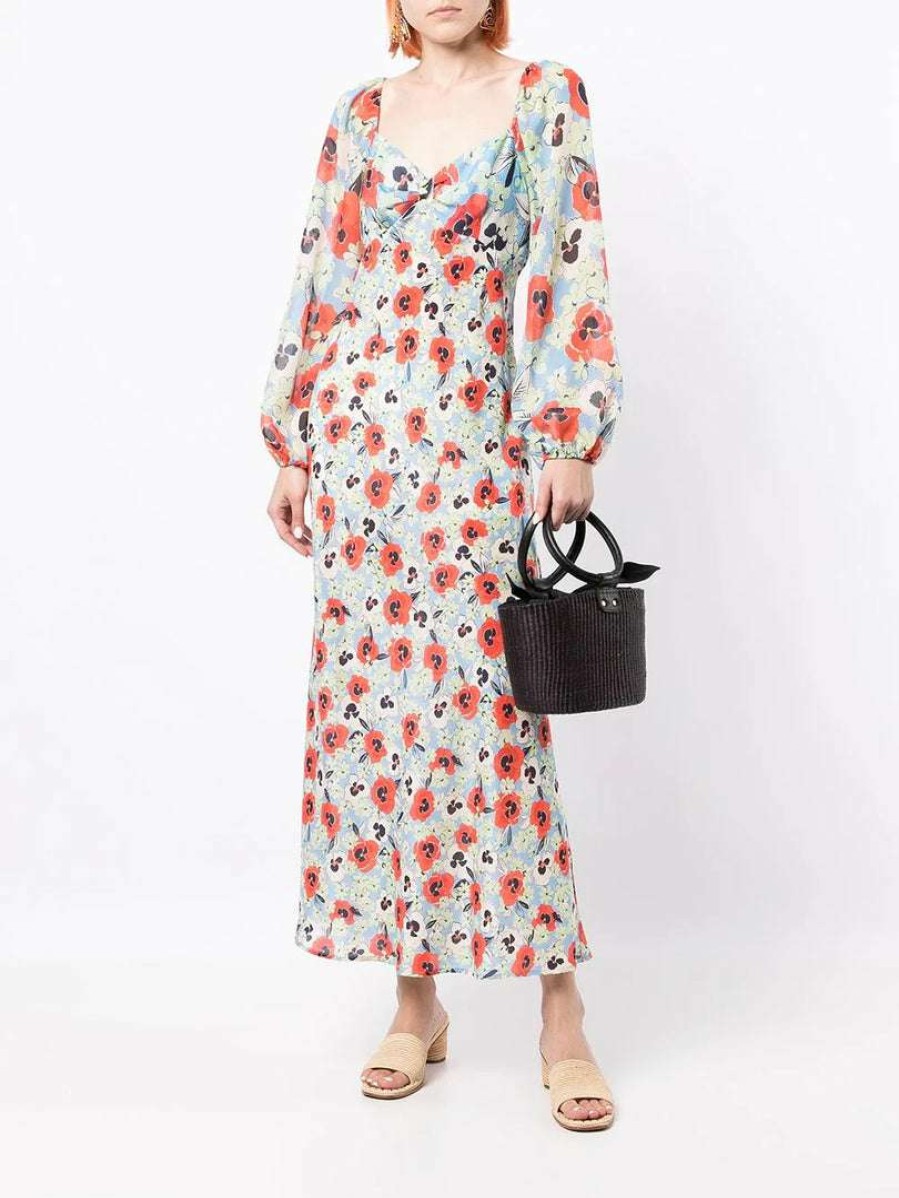 Clothing * | Rixo London 'Gio' Pansy Floral Midi Dress