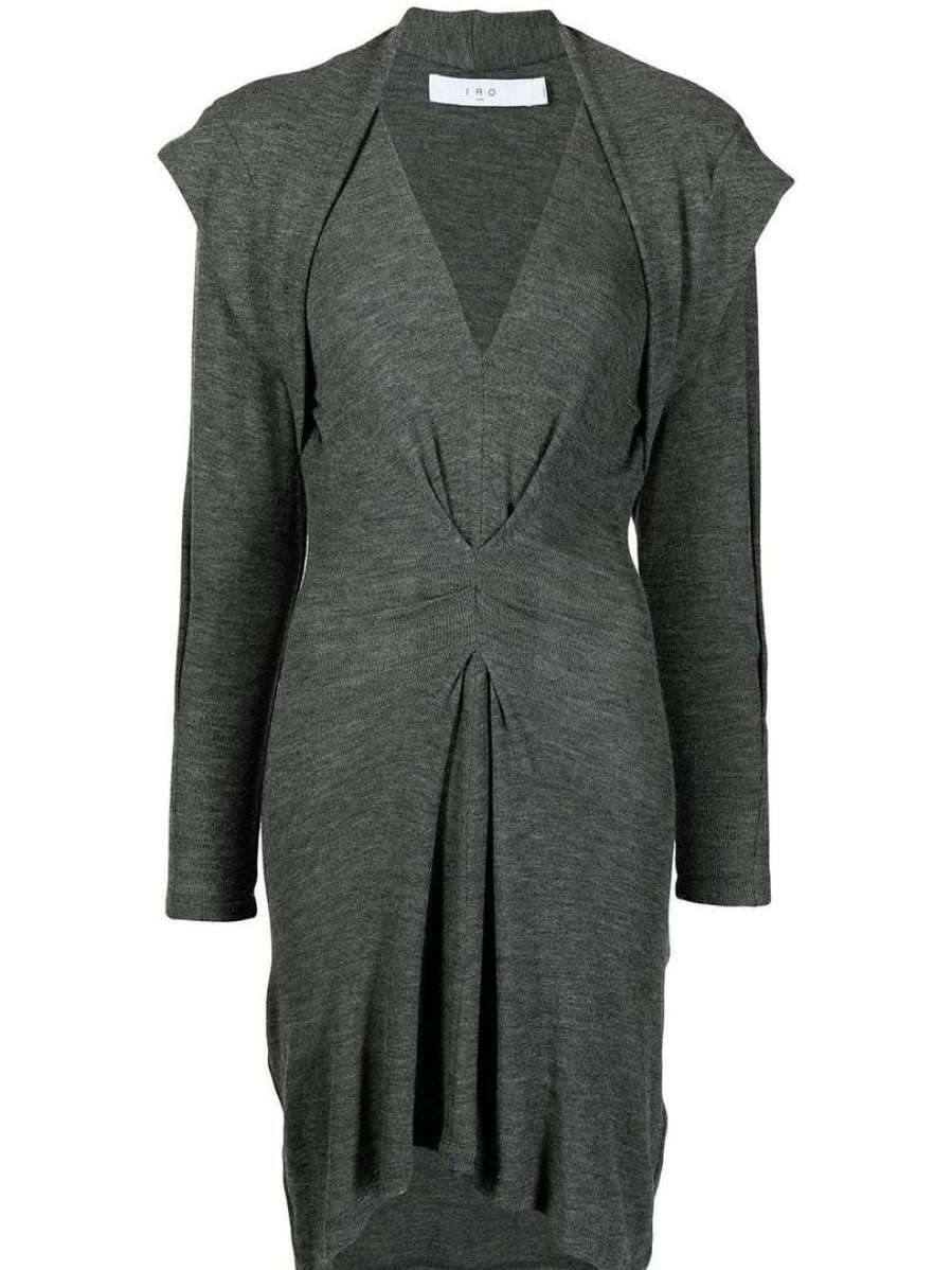 Clothing * | Iro Grey 'Kamila' Knitted Mini Dress