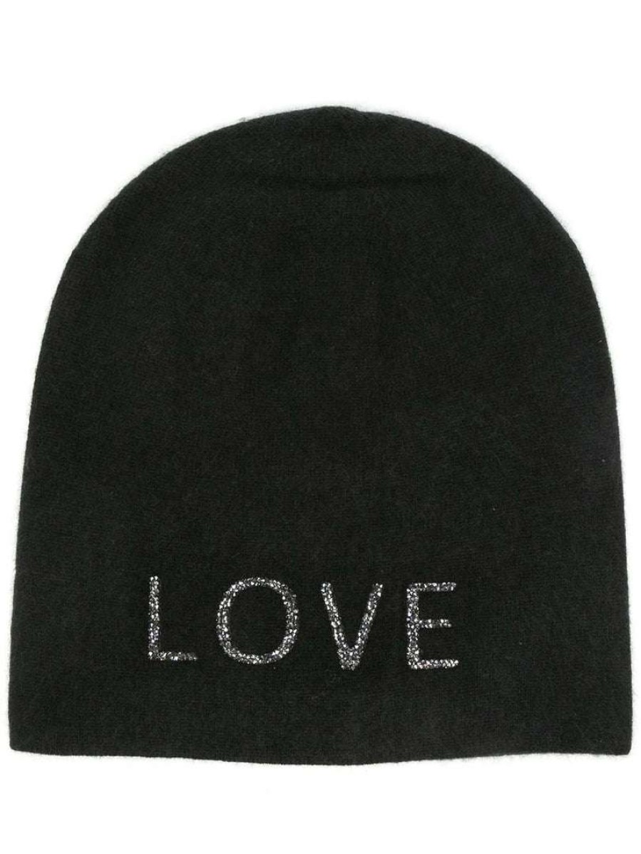 Accessories * | Warm Me Accessories 'Damian Love Black Crystal Hat'