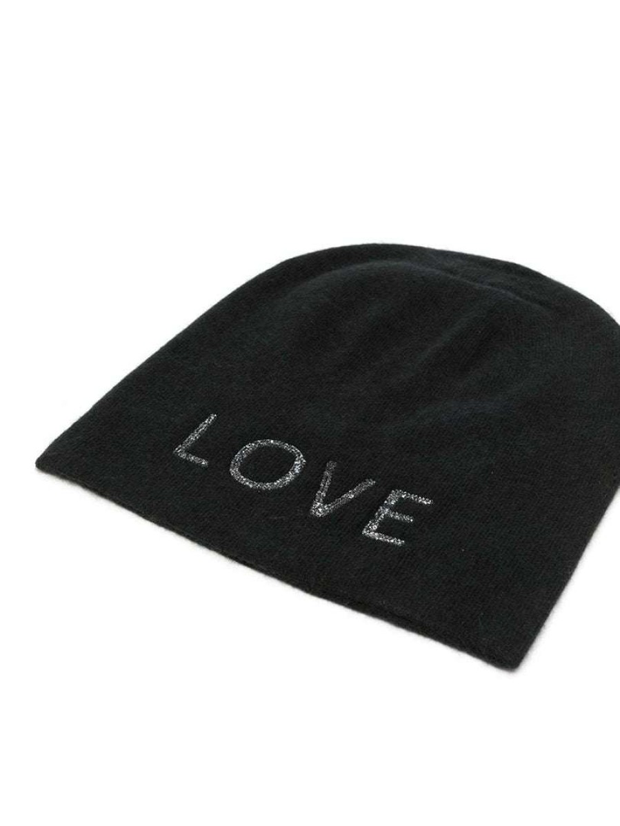 Accessories * | Warm Me Accessories 'Damian Love Black Crystal Hat'