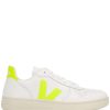 Shoes * | Veja White And Neon Yellow 'V-10' Trainers Shoes