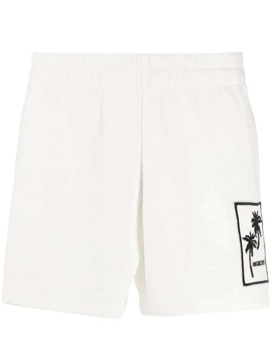 Clothing * | Moncler White 'Palm Tree Detail Shorts'