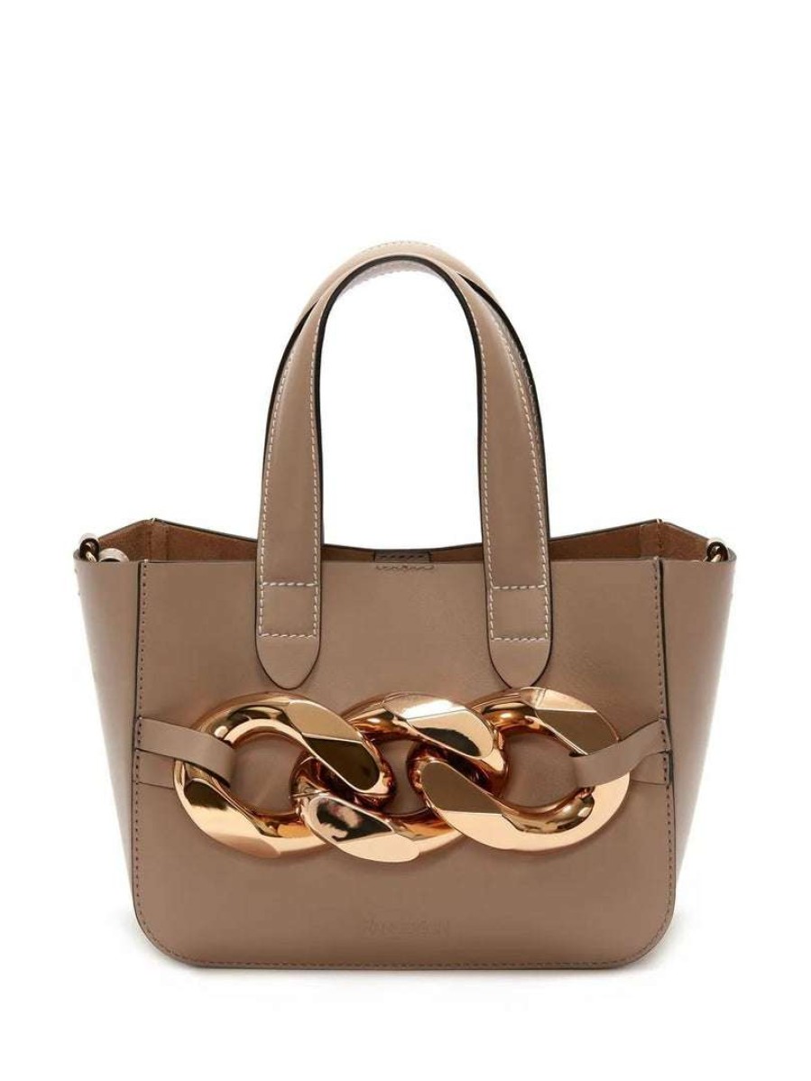 Bags * | Jw Anderson Taupe Ss22 'Mini Chain Tote Bag' Bags