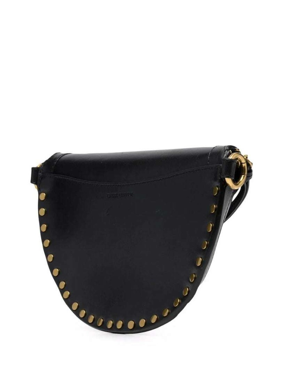 Bags * | Isabel Marant Black 'Skano' Studded Clutch Bag Bags