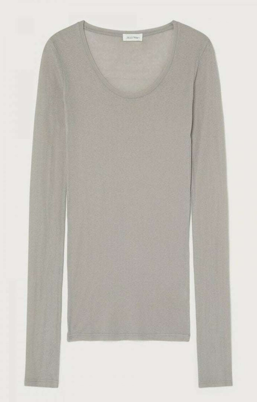 Clothing * | American Vintage Grey 'Massachusetts' Long Sleeve Top Clothing