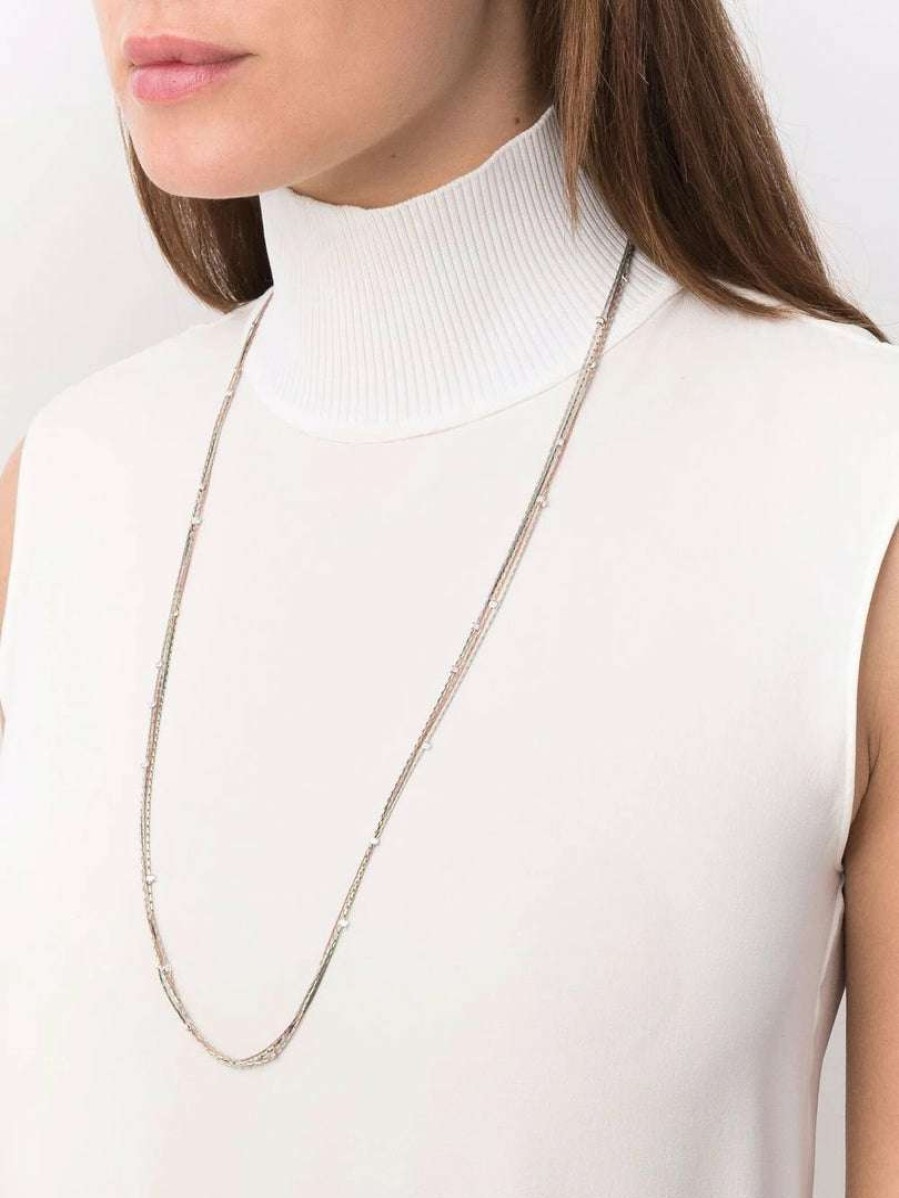 Accessories * | Isabel Marant Accessories Celadon 'Multi String Long Necklace'