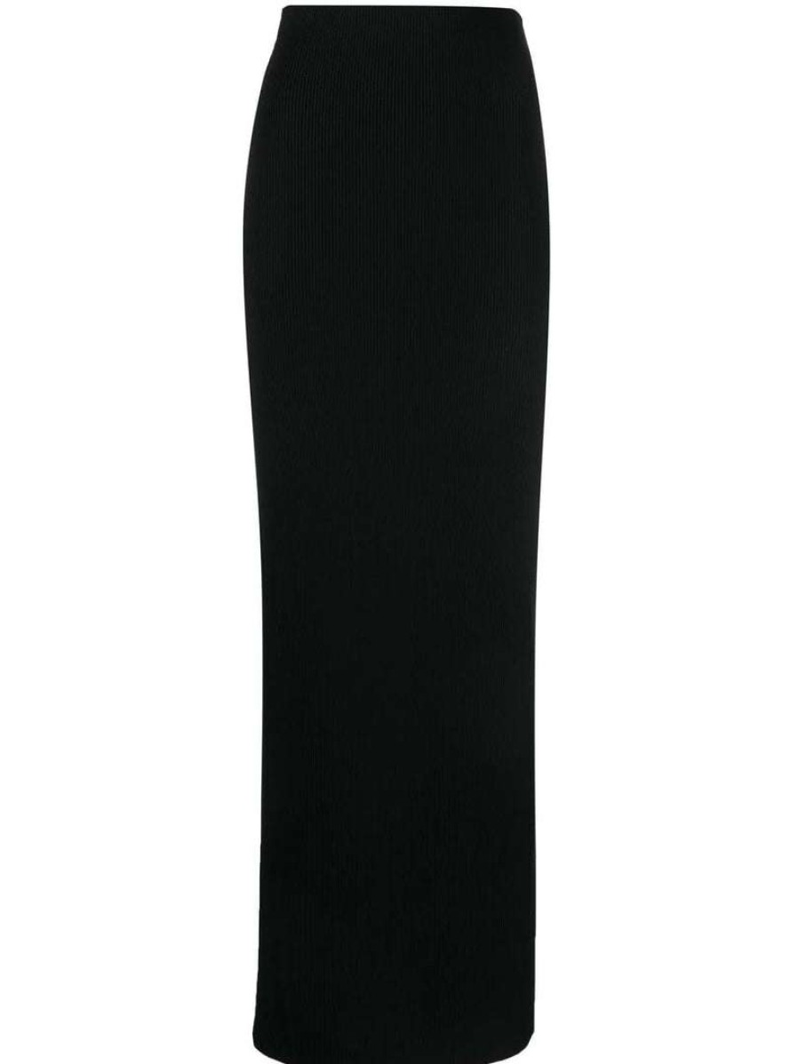 Clothing * | Self Portrait New In 'Ribbed Knit Maxi Skirt'