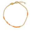 Accessories * | Anni Lu Orange 'Asym 22' Beaded Bracelet New In