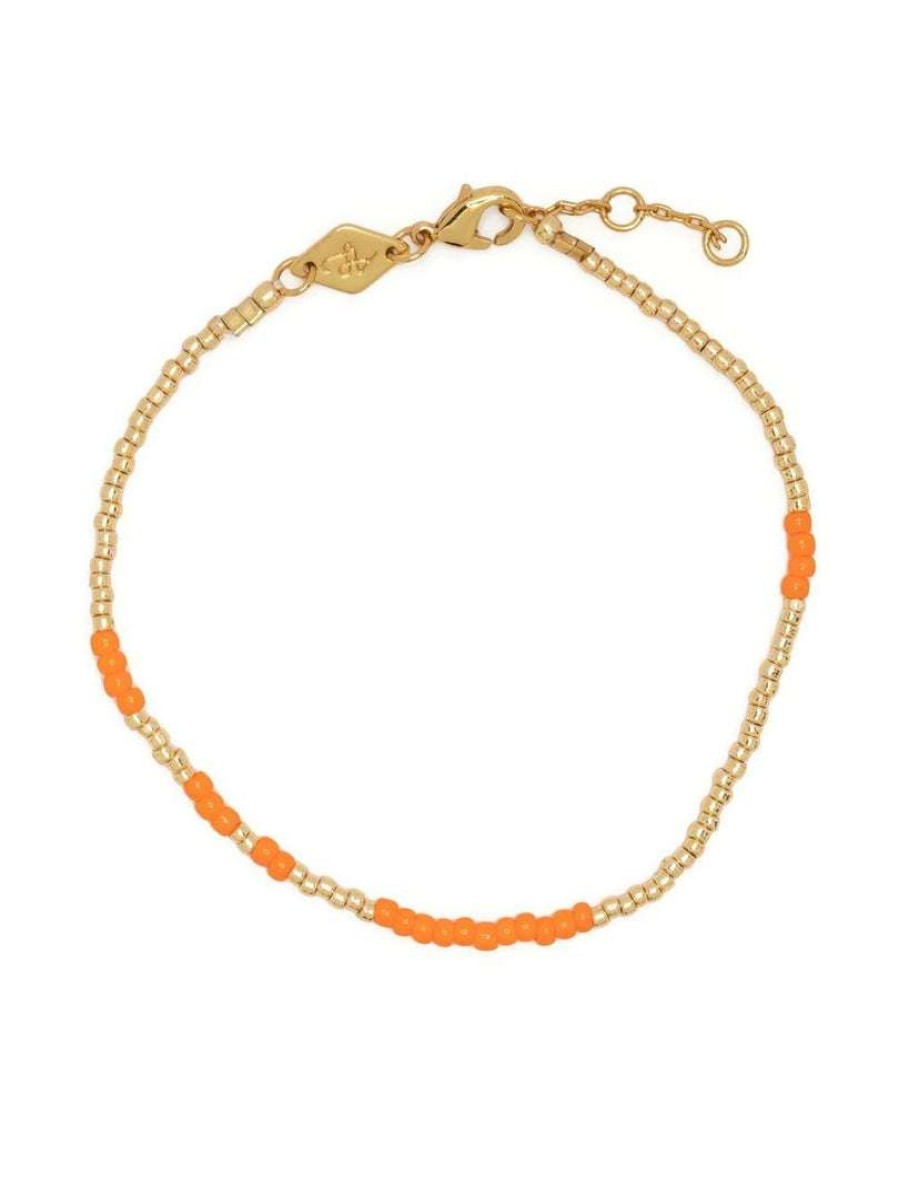 Accessories * | Anni Lu Orange 'Asym 22' Beaded Bracelet New In