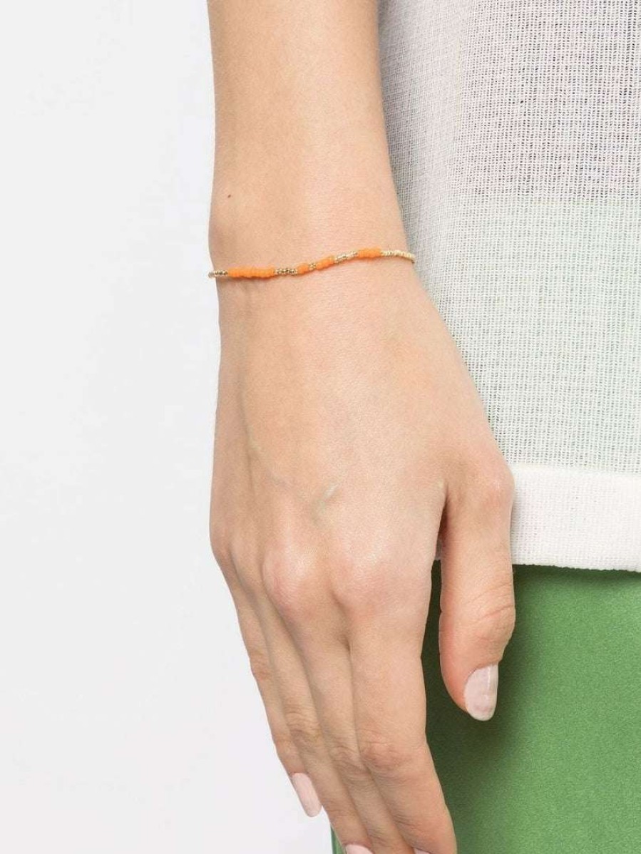 Accessories * | Anni Lu Orange 'Asym 22' Beaded Bracelet New In